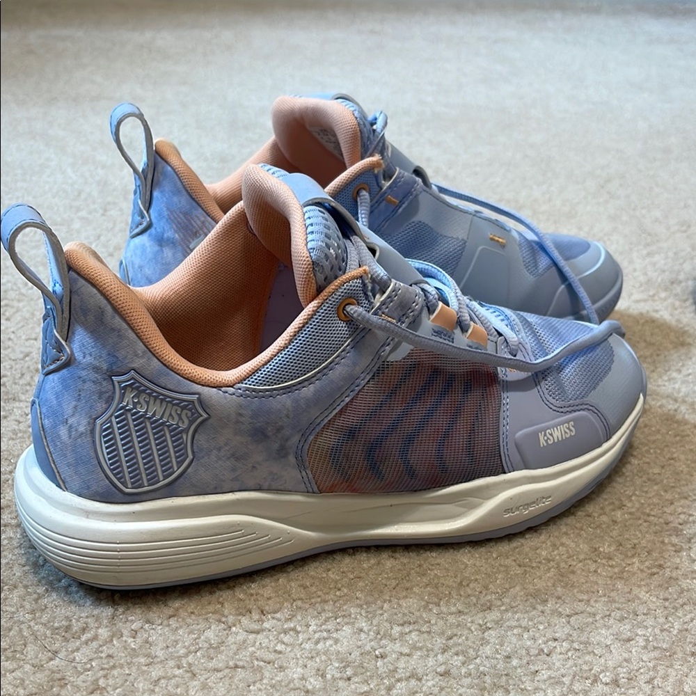 K-Swiss Blue and Tan Sneakers